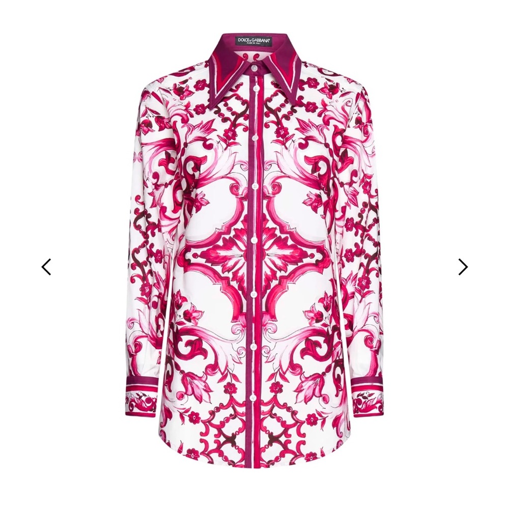 Dolce & Gabbana majolica shirt sz 46 nwt